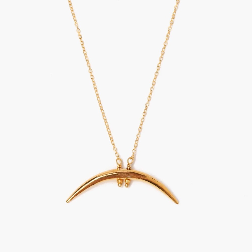 Chan Luu Gold Horn Necklace